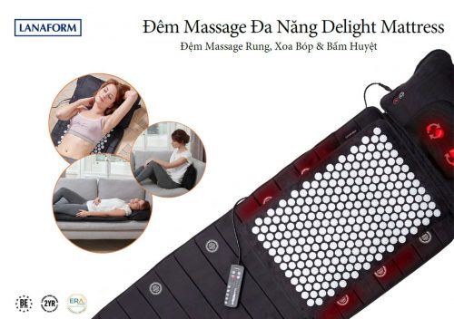 Đệm massage toàn thân Lanaform Delight LA110316-đa năng