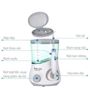 Máy tăm nước gia đình Procare KHT102 -cấu tạo và HDSD