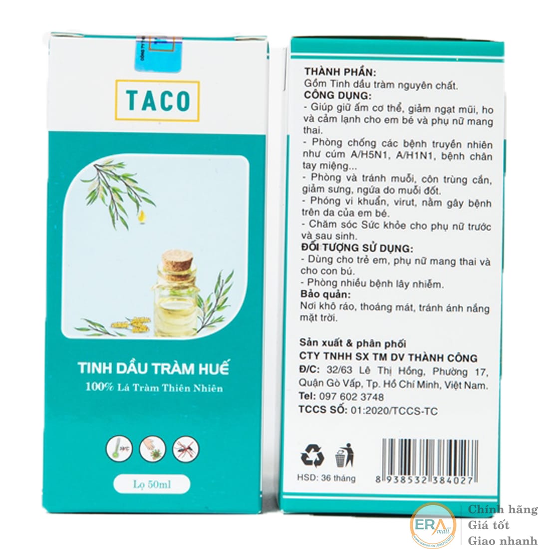 Tinh dầu tràm Huế TACO 50ml-carton