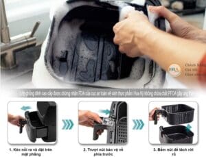 Nồi chiên không dầu điện tử Cosori CP158-AF 5,5L-chống dính