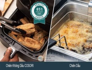 Nồi chiên không dầu điện tử Cosori CP158-AF 5,5L- giảm béo