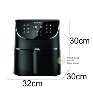 Nồi chiên không dầu điện tử Cosori CP158-AF 5,5L size