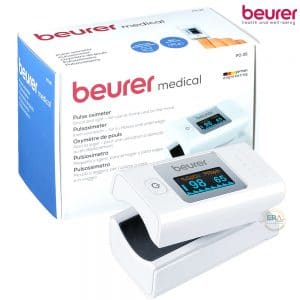 Máy đo nồng độ oxy máu SpO2 và nhịp tim Beurer PO35_box