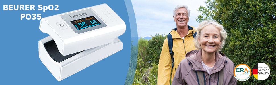Máy đo nồng độ oxy máu SpO2 và nhịp tim Beurer PO35_banner
