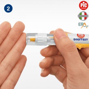 4 bước đo đường huyết với máy đo đường huyết PIC Gluco Test-Bước2