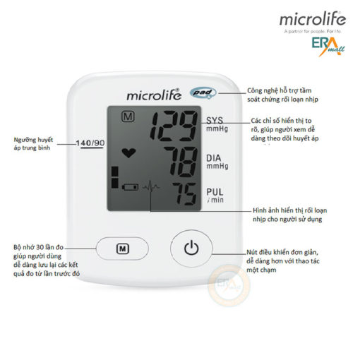 Máy đo huyết áp bắp tay Microlife A2 Classic