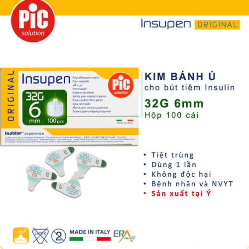 Kim bánh ú cho bút tiêm insulin 6mm PIC Solution