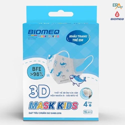 Khẩu trang trẻ em 4 lớp 3D Biomeq