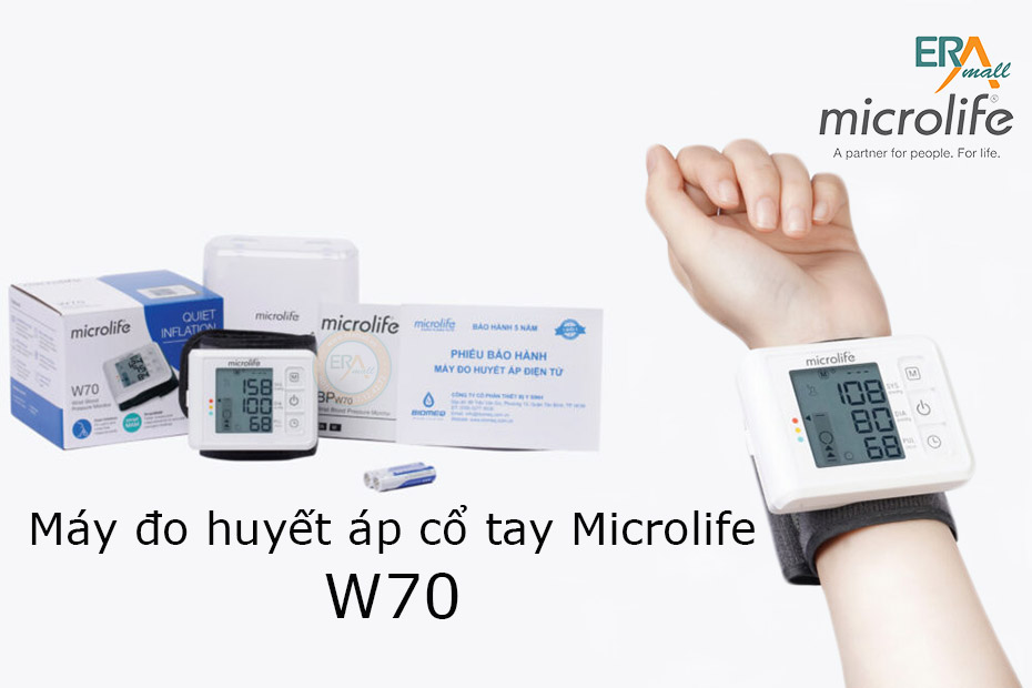 Máy đo huyết áp cổ tay Microlife W70