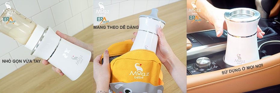 Máy hâm sữa cầm tay pin sạc Moaz BéBé MB041