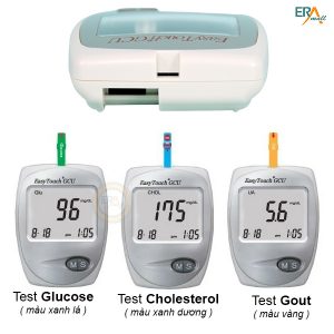 Máy đo đường huyết, Acid Uric và mỡ máu Easy Touch GCU ET322