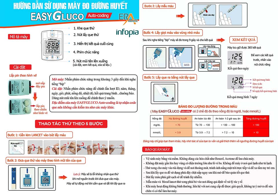 Máy đo đường huyết EasyGluco - Hướng dẫn sử dụng page 2
