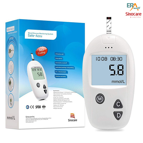 Máy đo đường huyết Sinocare Safe Accu