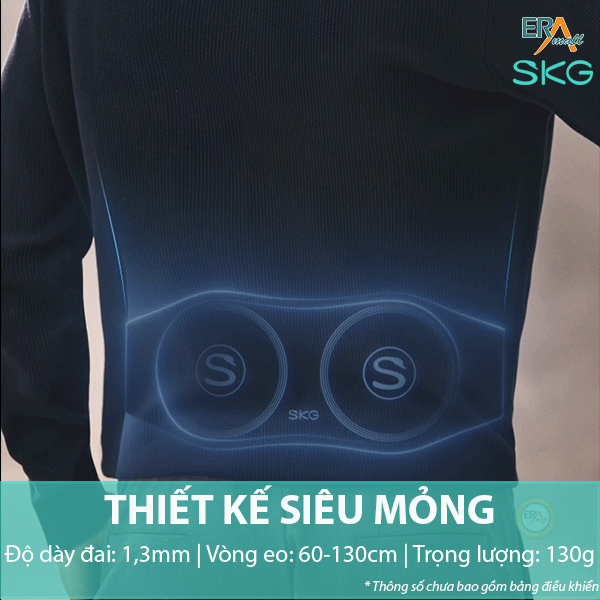 Đai massage lưng xung điện kèm nhiệt SKG W7 - thiết kế siêu mỏng