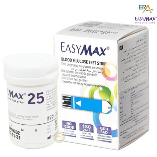 Hộp 25 que thử đường huyết EasyMax