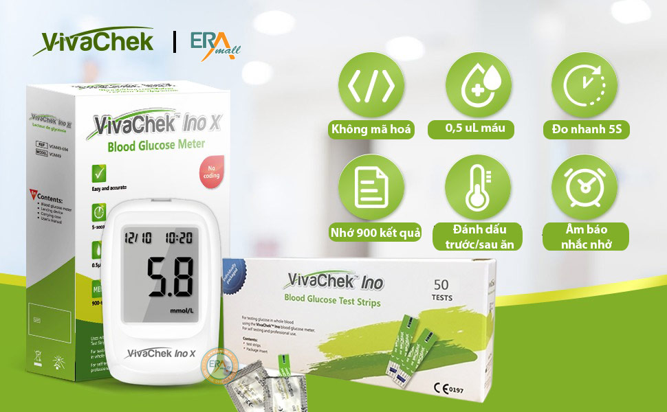 Máy đo đường huyết VivaChek Ino X