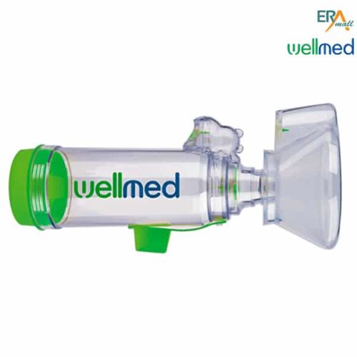 Buồng đệm xông khí dung mũi họng Wellmed DL-08 giúp người bệnh đảm bảo hít thuốc đủ liều, nâng cao hiệu quả điều trị rõ rệt so với hít thuốc trực tiếp, là sản phẩm không thể thiếu đối với người đang điều trị bệnh hen suyễn và các bệnh về hô hấp khác.
