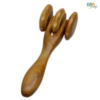 Cây lăn gỗ massage toàn thân 3 bánh gai MH863 dùng để massage vai, gáy, lưng